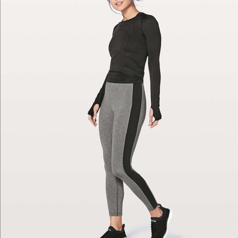 Lululemon Box It Out Tight 6 Heathered Black